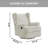 Oxford Baby Teegan Glider Recliner Rocking Chair 360 Degree Swivel for Nursery & Living Room-100089465