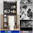 Bathroom Over-The-Toilet Storage Cabinet With Sliding Door, 7.5" Depth Space-Saving Organizer With 3-Tier Shelves & Toilet Paper Holder
