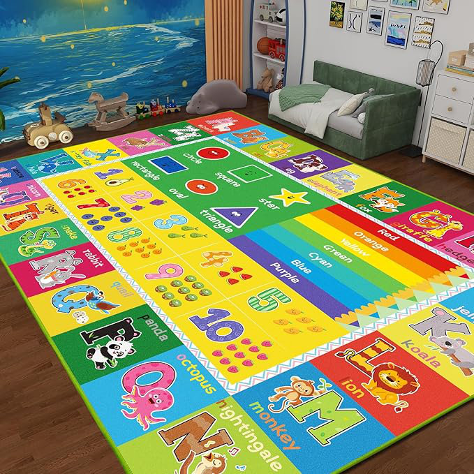 Early childhood education rug, Rectangle 4'11" x 6'7"