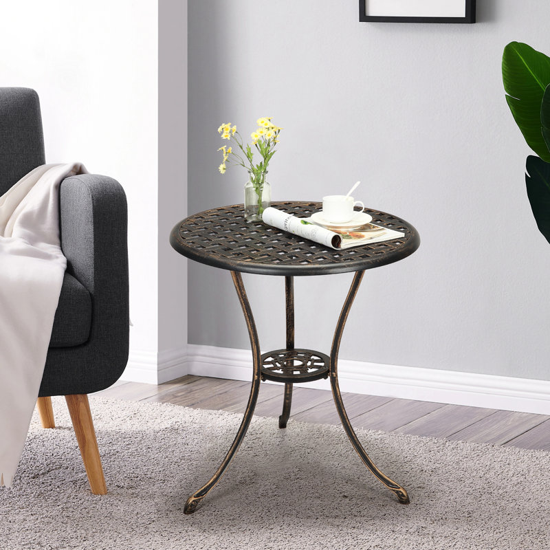 Table basse d'extérieur 24 po 24 po, Or