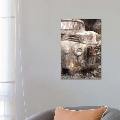 Vintage Truck Front by Bluebird Barn - Wrapped Canvas Print