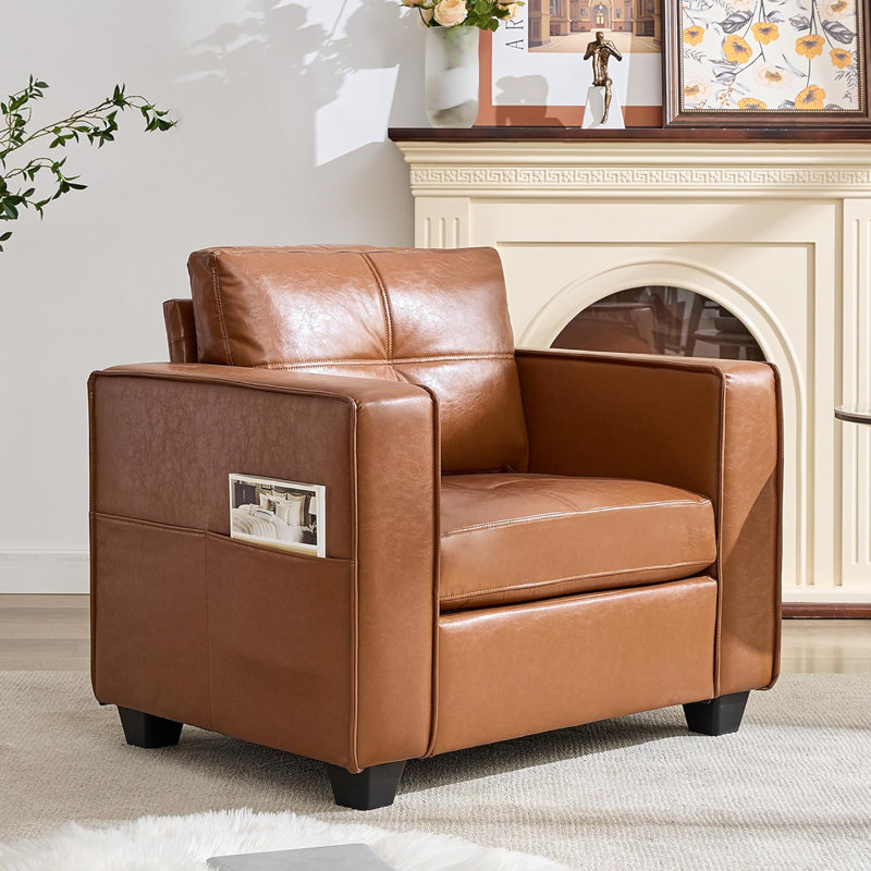 Fauteuil d'appoint Cozy, Brun