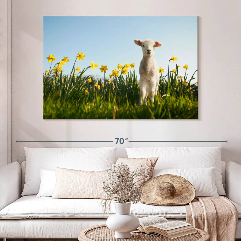 Brampt Springtime Lamb, 34" H x 51" W