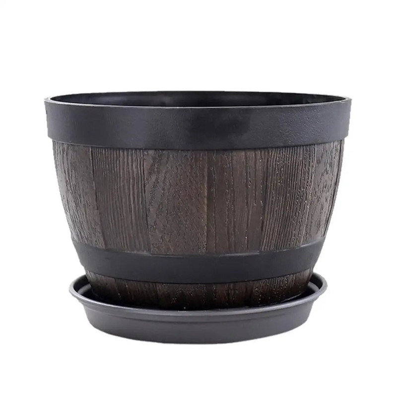 Pot à fleurs rustique en bois 9 po Vintage