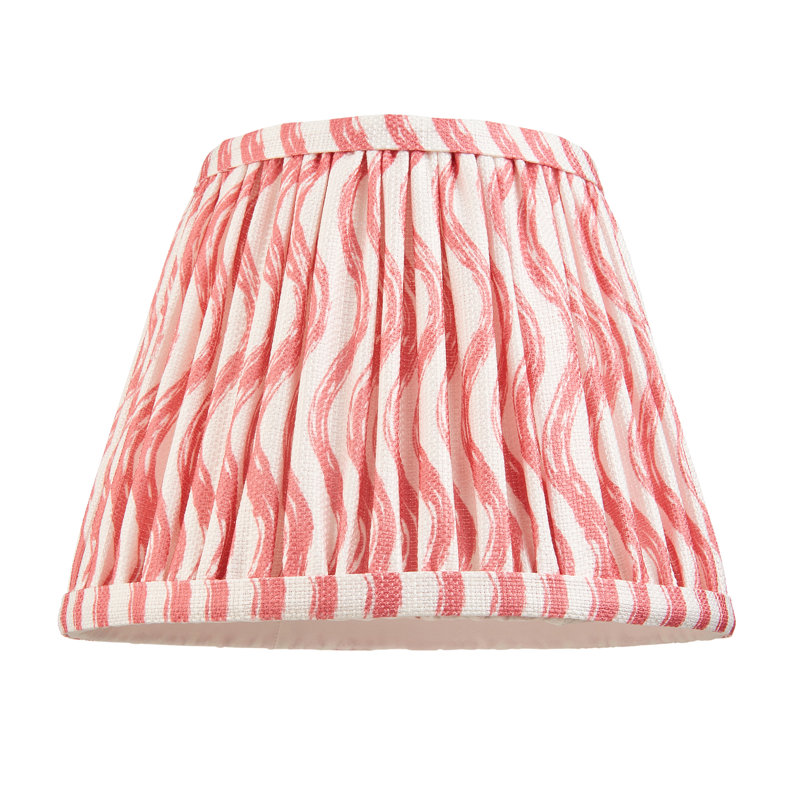 Ripple Lamp Shade, 14.5cm H x 11.8cm W x 20cm D, Pink