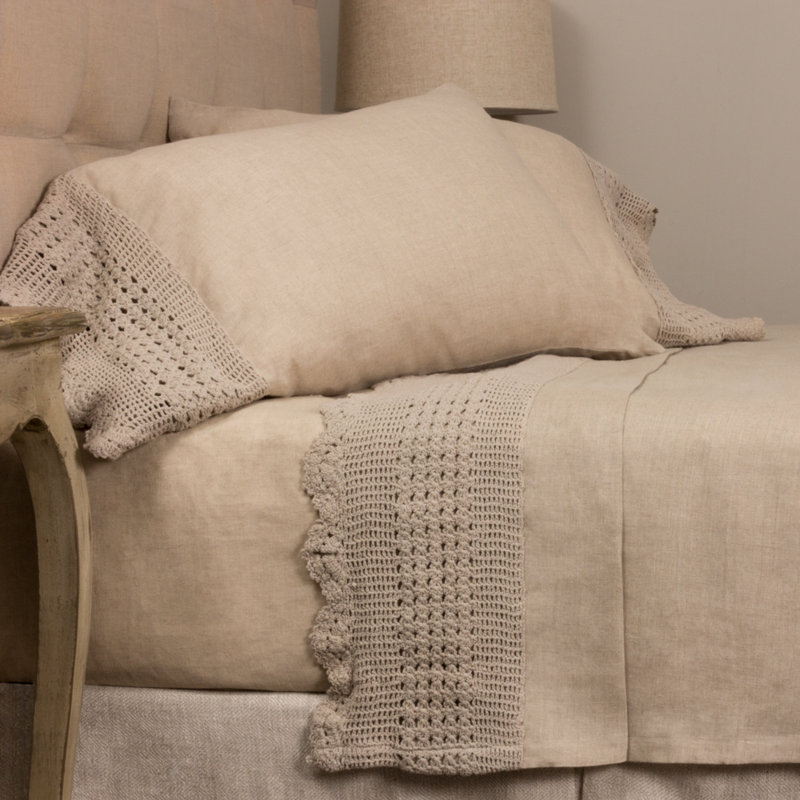 Ensemble de draps en percale de coton Mosley, Double, Naturel