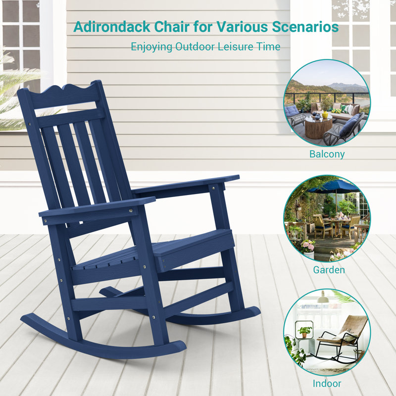 Chaise Adirondack à bascule HiPS, Marine