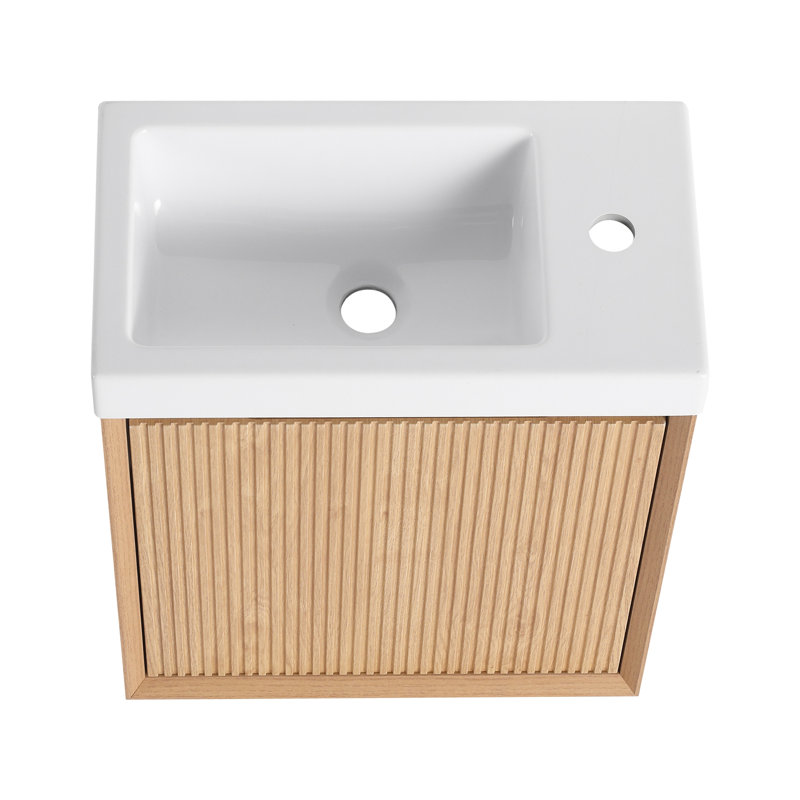 Meuble-lavabo mural 18,5 po avec lavabo en résine