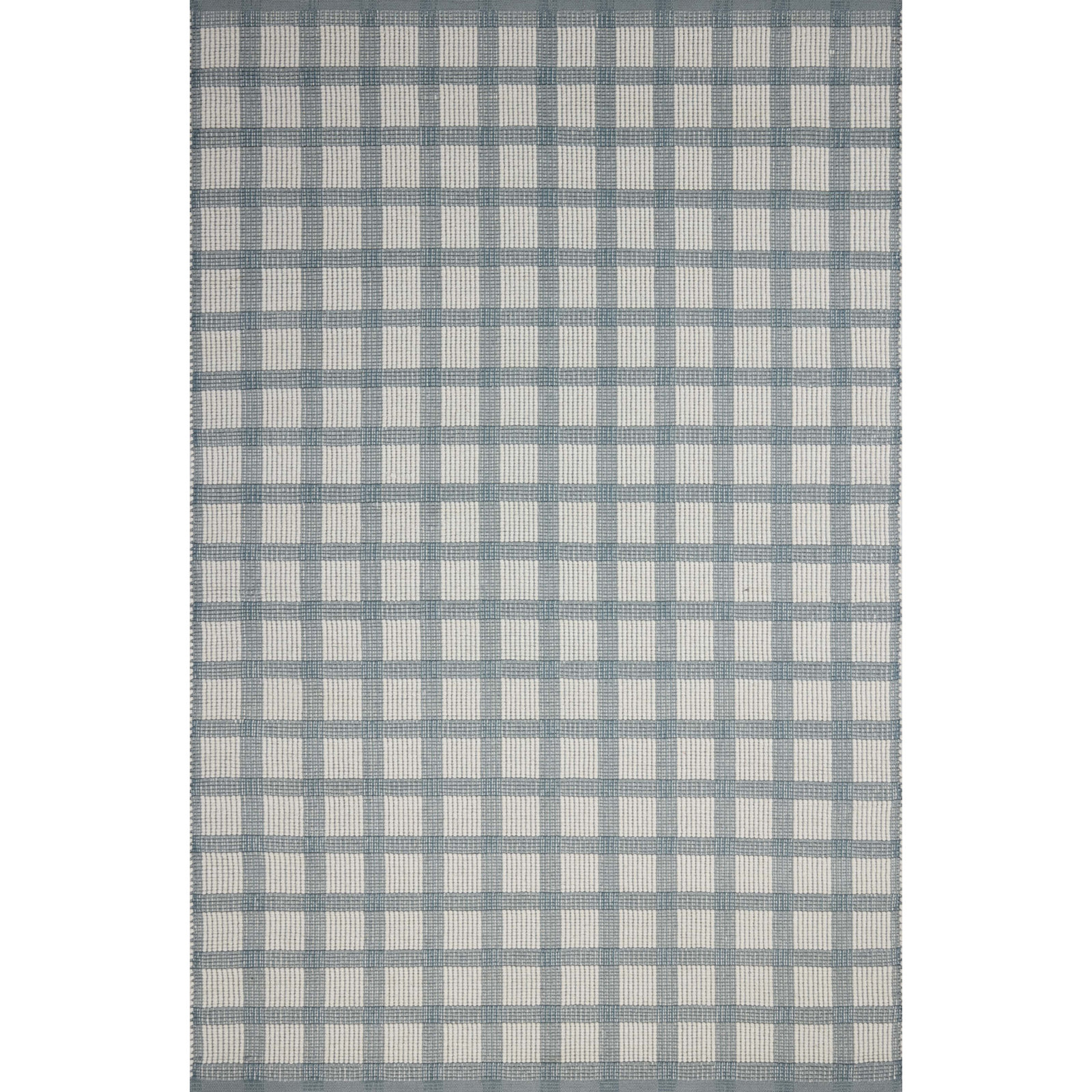 Ryder Blue / Ivory Area Rug, Rectangle 5' x 7'6"