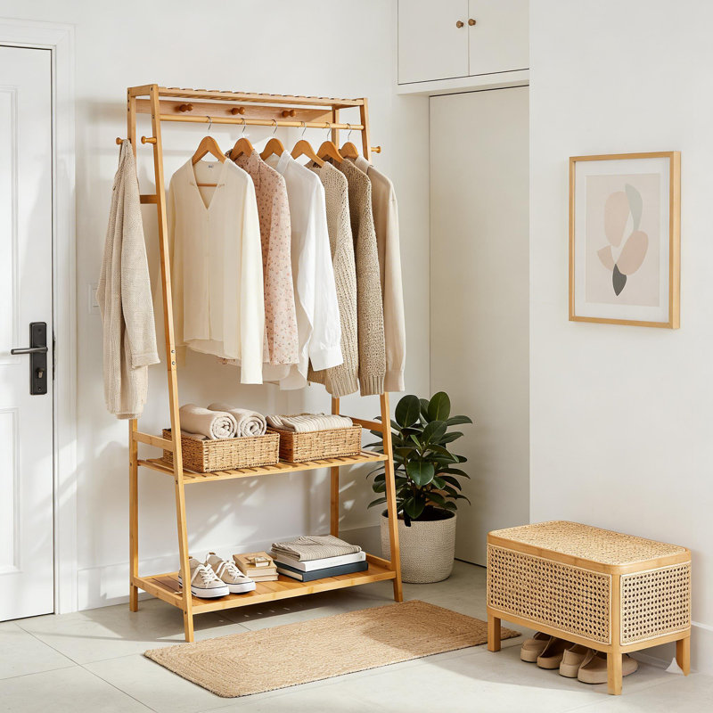 Portemanteaux en bambou, Naturel