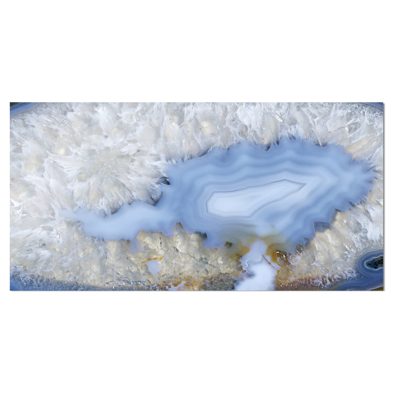 Agate bleue - imprimé pierre, H 16 po x l 32 po x P 1 po, Toile tendue