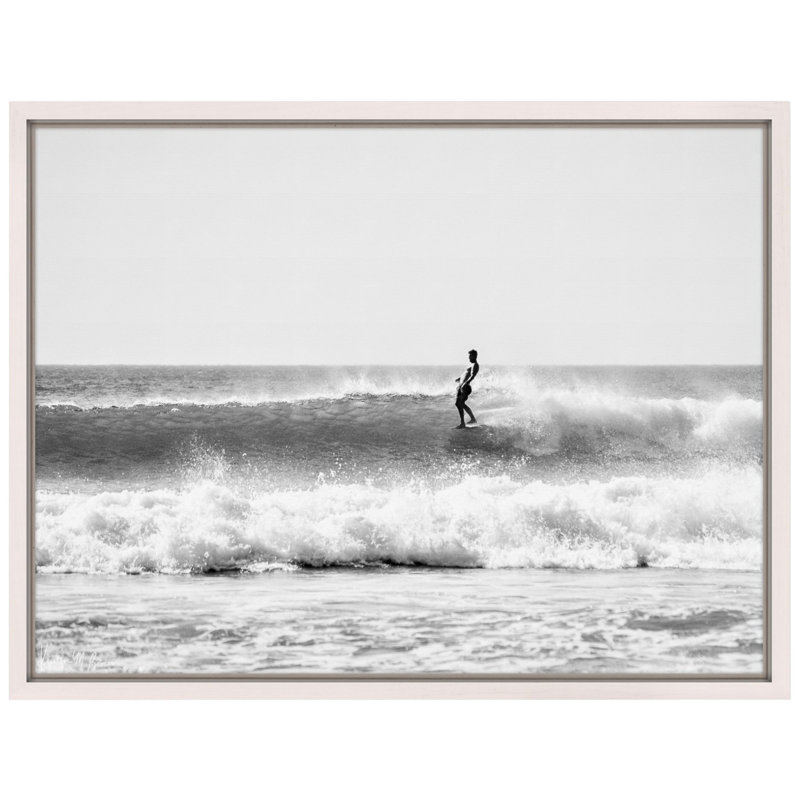 Hang Five Print by Kristen M. Brown, 21.5" H x 27.5" W x 1.25" D, White Framed Canvas