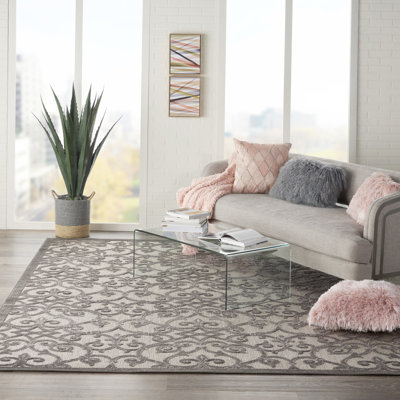 Tapis gris Ikat Newton