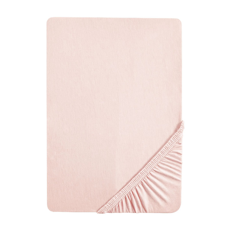 100% Cotton Jersey Knit Fitted Sheet, 140-160 x 200-220 cm, Pearl