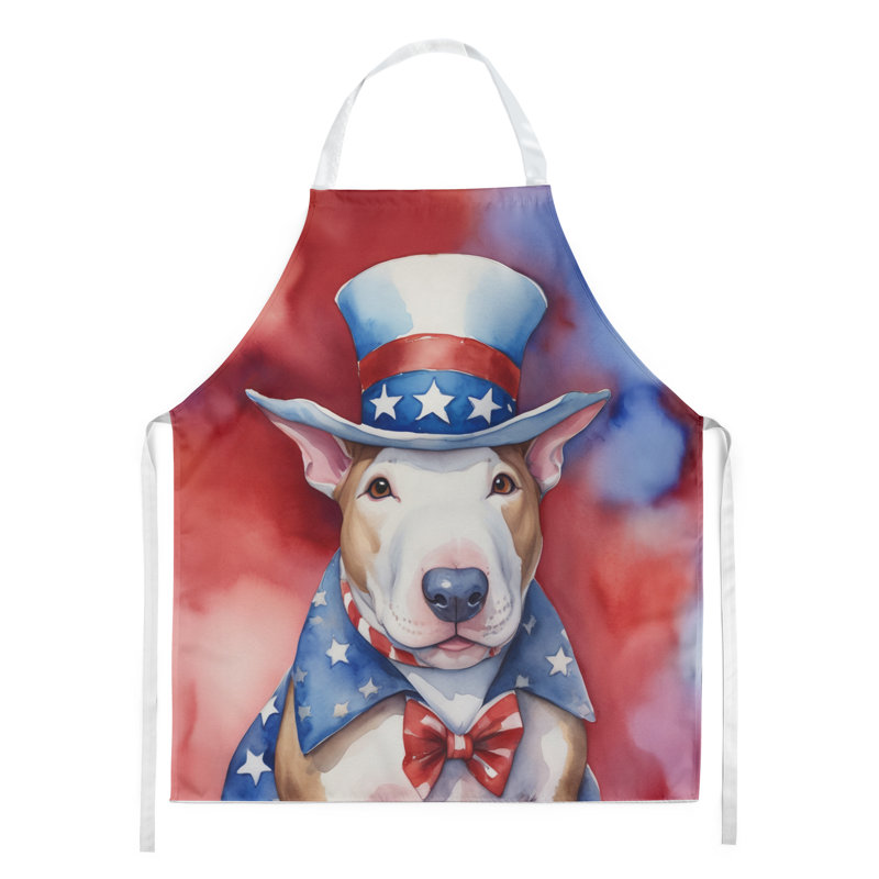 Patriotic American Apron, Bull Terrier