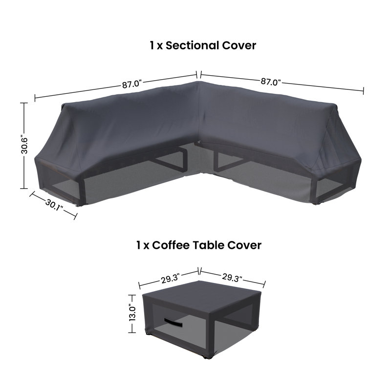 Divyanka Outdoor Conversation Set Furniture Covers