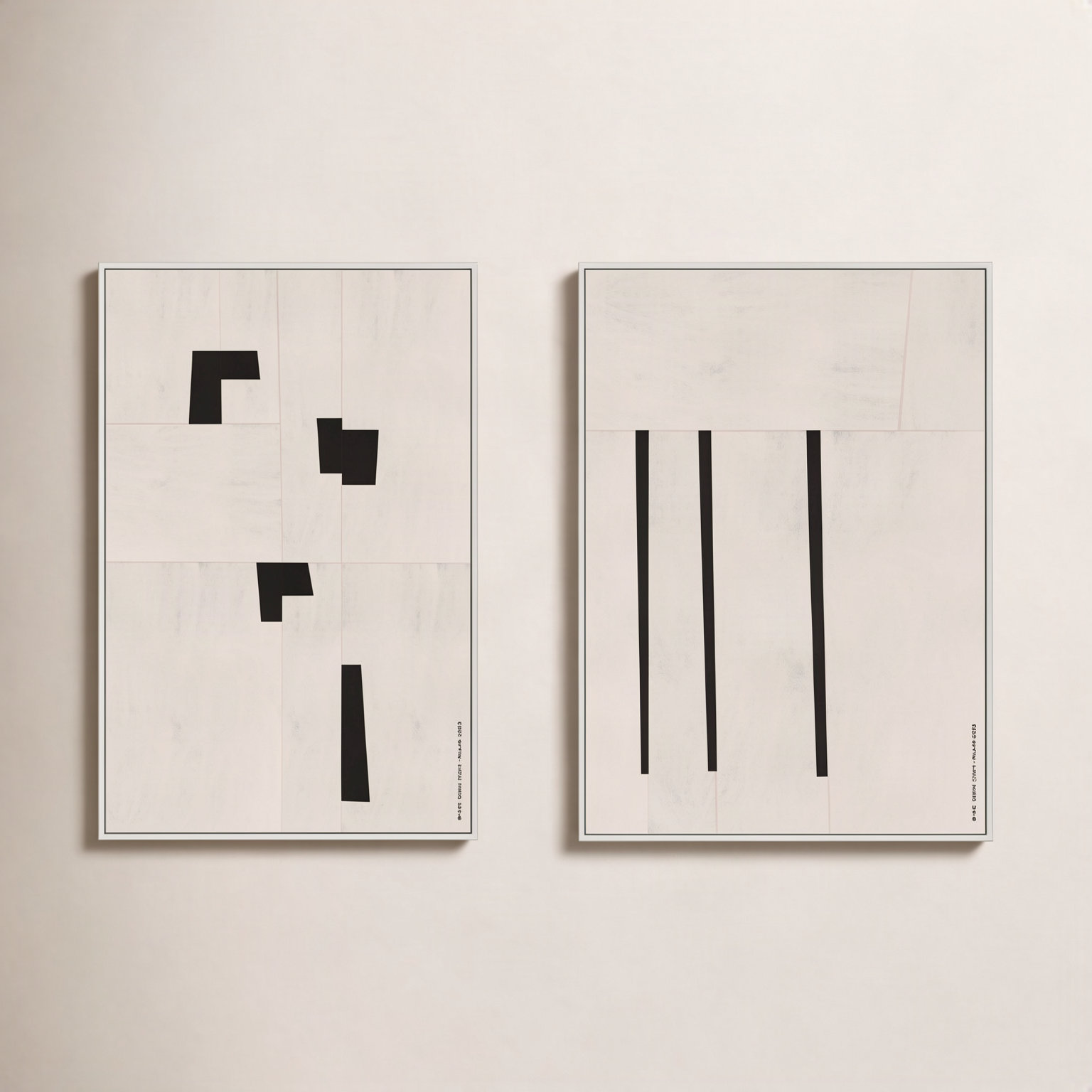 Scattered by Romina Gadler, White Canvas Framed, 30" H x 21" W