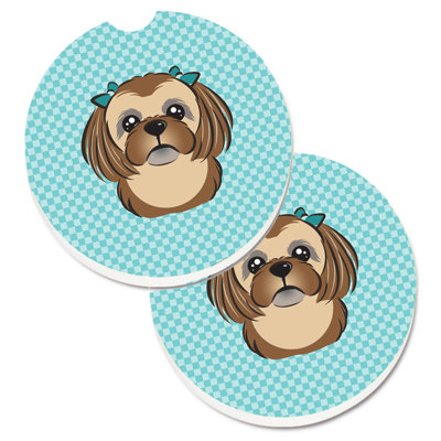 Ceramic Round 2 Piece Car Coaster Set