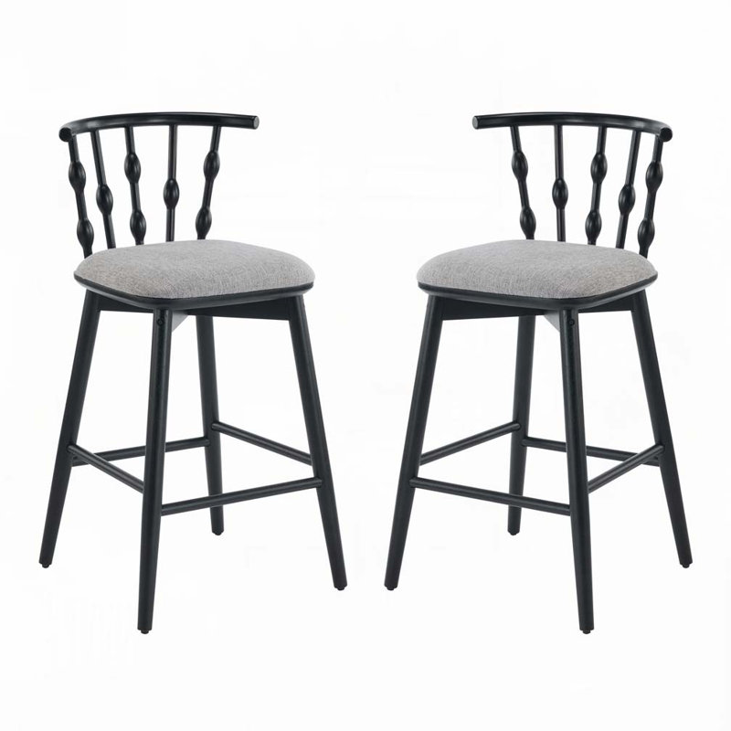 Tabouret de bar en bois, Noir