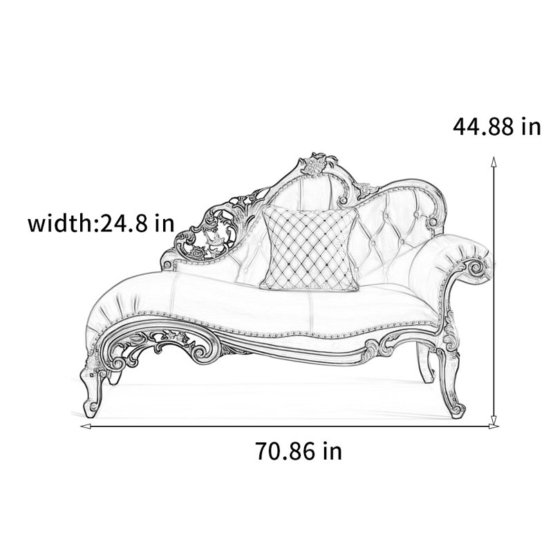 Chaise en chêne élégamment sculptée, Face à la droite
