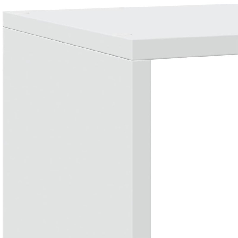 Andreca Bookcase, White, (4 Shelves) 143.5cm H x 143.5cm W x 29cm D