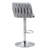 360° Fabric cover Swivel Bar Stools Set of 2, Adjustable Counter Height Bar Chairs with Woven Back & Footrest,Silver chromed Bar Stools for Kitchen Island, Cafe, Pub-820814076