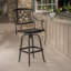 Ensemble de 2 tabourets de comptoir bruns rétro, P 17,75 po x l 21,20 po x H 35,25 po