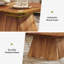 Table basse vintage en bois massif, table basse carrée 31,5 po pour le salon, tables de salon classiques