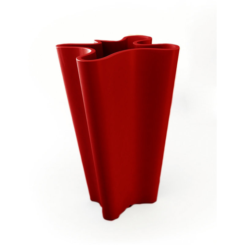 Bye-Bye Resin Pot Planter, White, 39.25" H x 23.5" W x 22" D