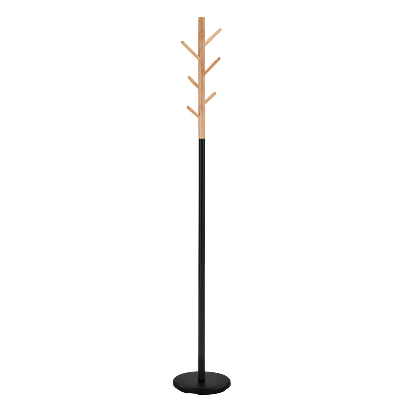 Donavan Freestanding 6 - Hook Coat Rack, Black
