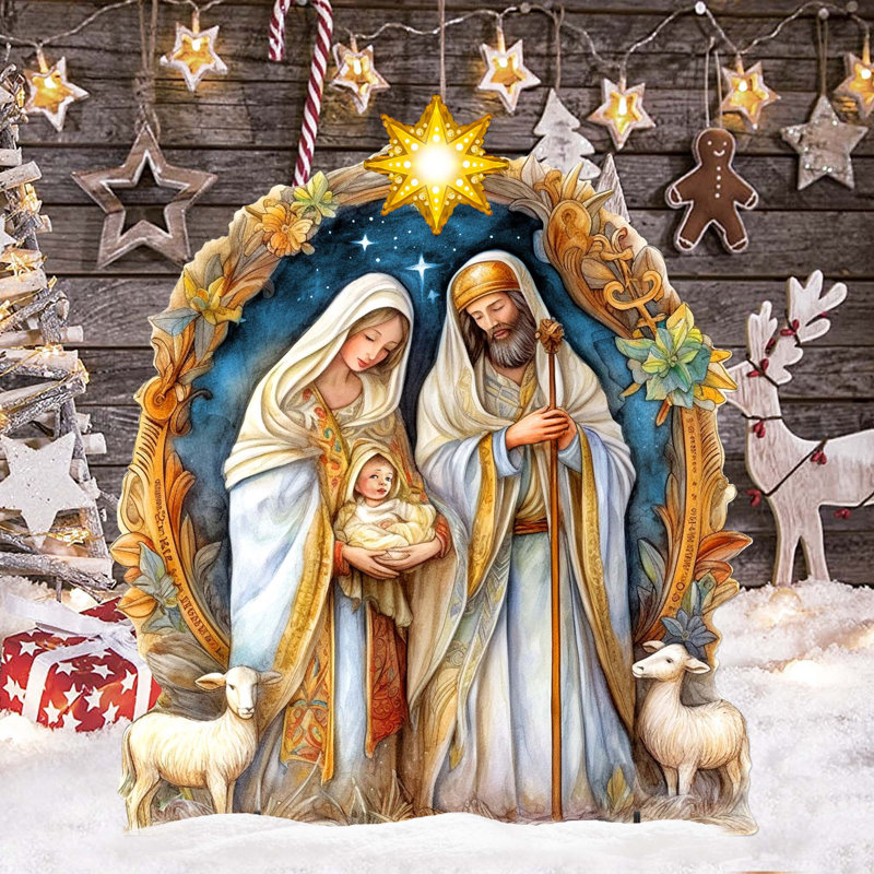 Figurine de crèche de Noël nostalgique