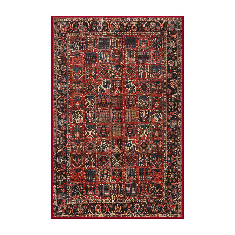 Tapis orange Southwestern, Rectangle 7 pi x 10 pi