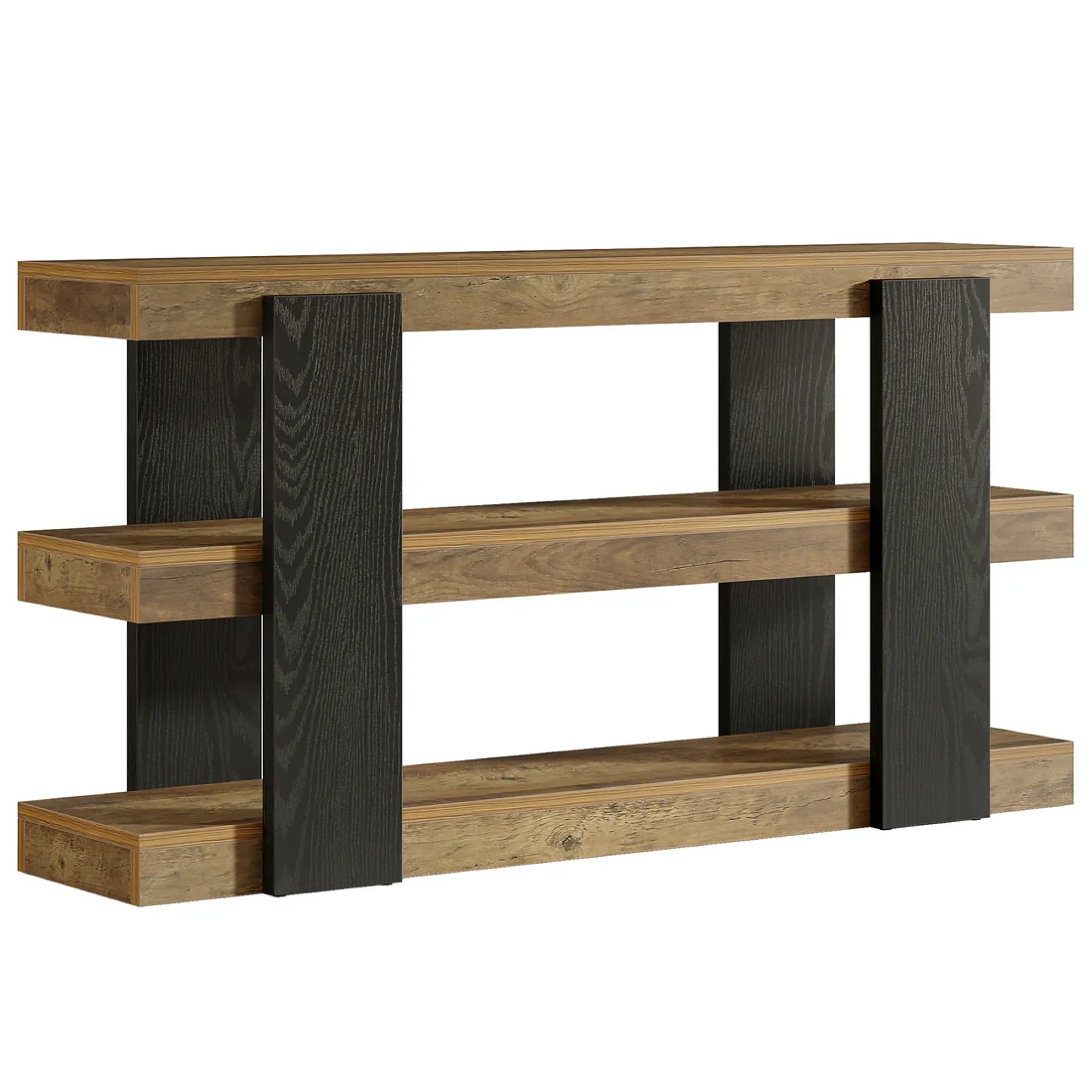 Multi Purpose Console August Grove® Spacious Farmhouse Console Table, Durable Mdf, Rustic ...