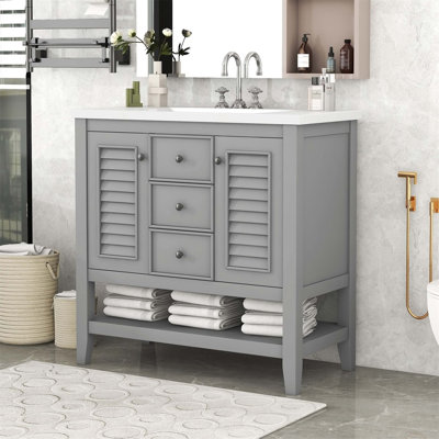 Meuble-lavabo 36 po avec deux armoires
