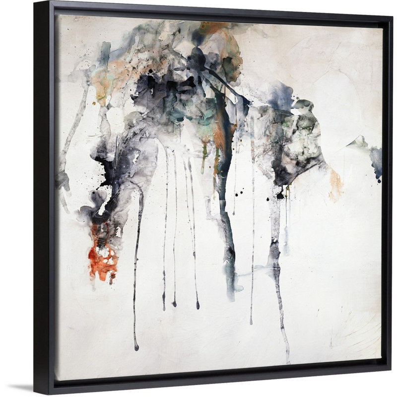 « étrange magic », peinture sur toile, H 17,7 po x l 17,7 po x P 1,75 po, Cadre flottant noir