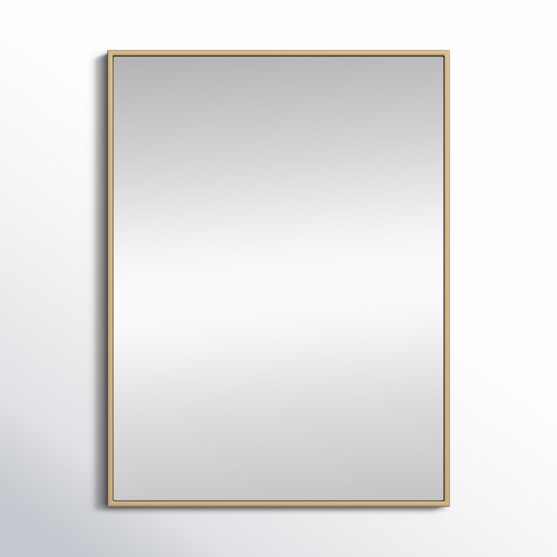 Sabine Metal Rectangle Wall Mirror, 32" x 24", Brass