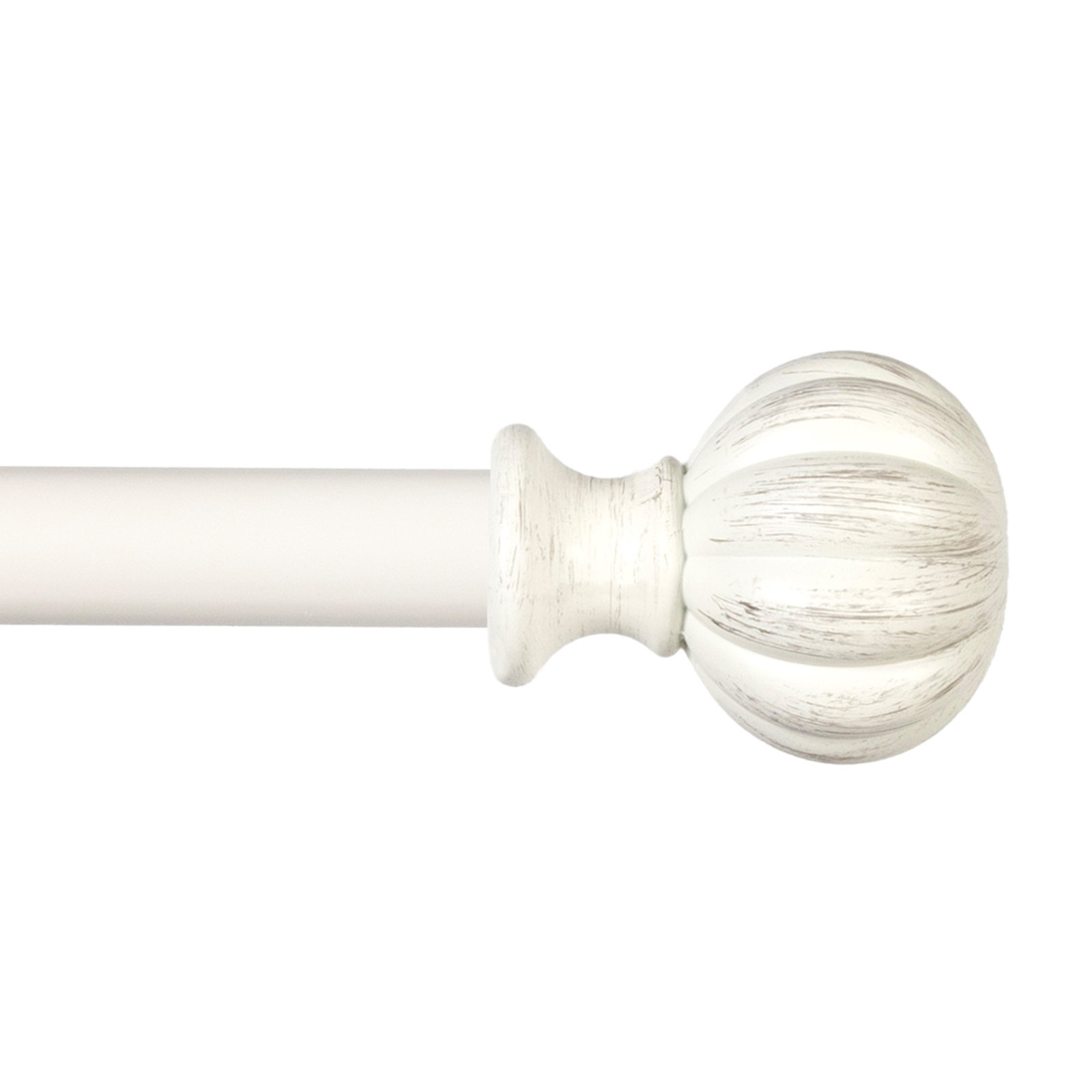 Lowri Rachel Curtain Rod, Antique White, 48" - 86"