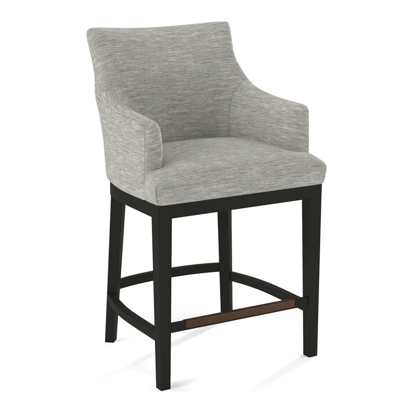 Upholstered Counter Stool, Black, 61555-75