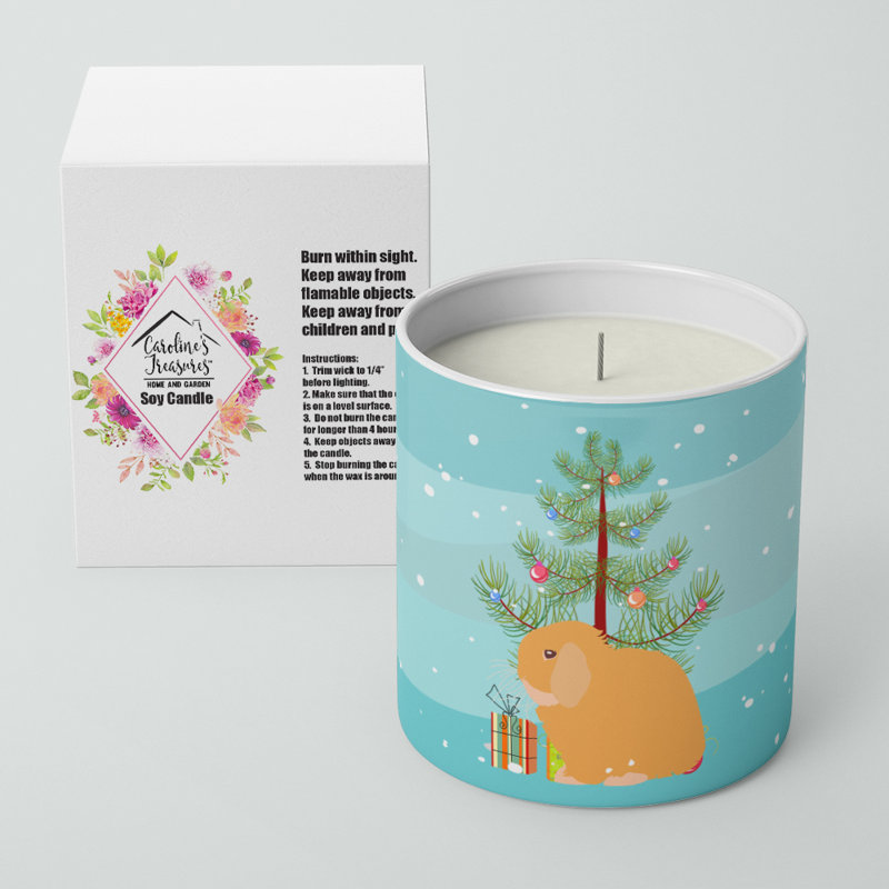 Pine / Christmas Tree Scented Jar Candle with Ceramic Holder