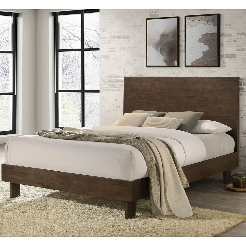 Hemlock Warm Brown Queen Platform Panel Bed