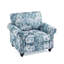 Fauteuil rembourré en mélange de coton-736640152