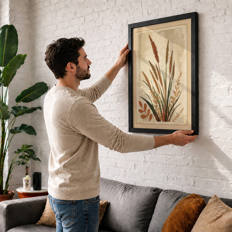 Dried Grasses Study Botanical - Framed Print, Unframed, A1 - 84.1 x 59.4 cm