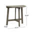 Table de bistro semi-ronde pliable, couleur grise, fabrication en bois gris, forme, caractéristique