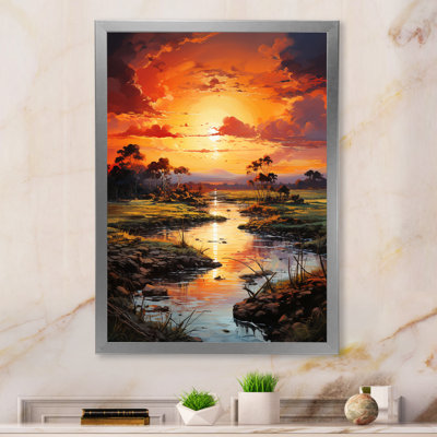 Vietnam River Delta Sunset III sur toile