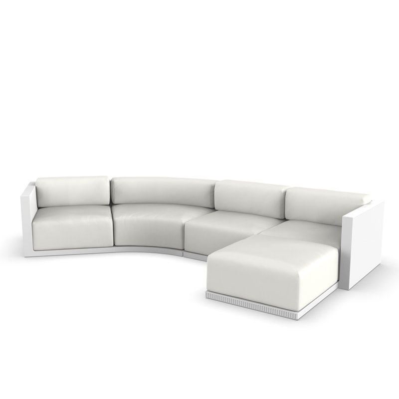 Gatsby Modular Sofa & Puff - 5-Seater - Basic  - White - Nautical Taupe, Nautical White, White