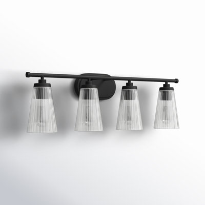 Jeanie 4 Light Ribbed Dimmable Bath Sconce