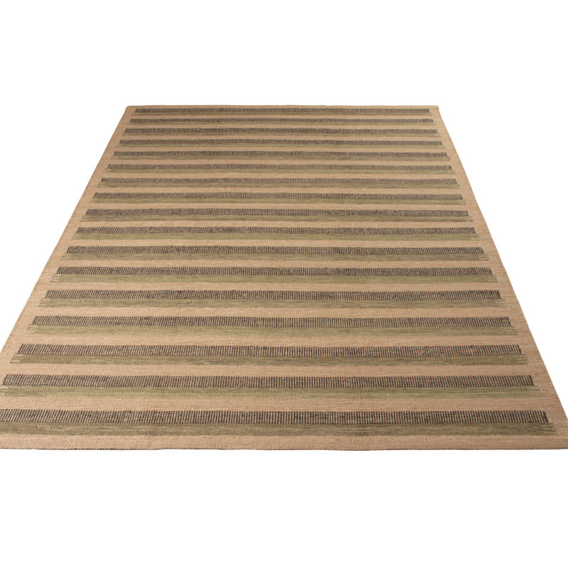 Scandinavian Hand Knotted Wool Geometric Area Rug, Rectangle 9' x 12'