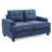 Chic Transitional Loveseat In Navy Blue-1013263352