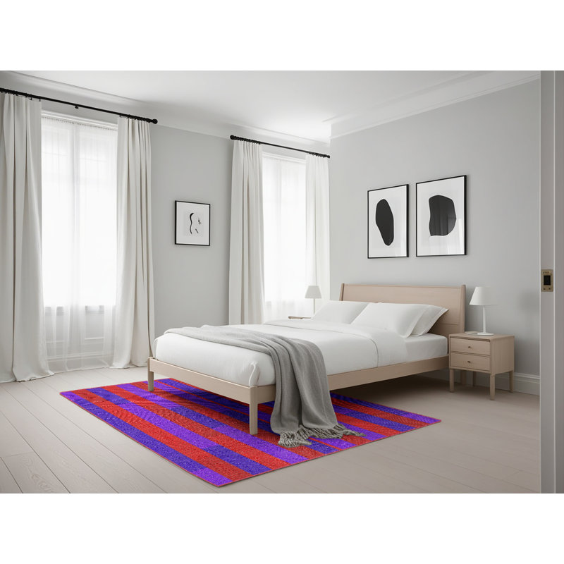Striped Indoor Rug, Rectangle 5' x 7'