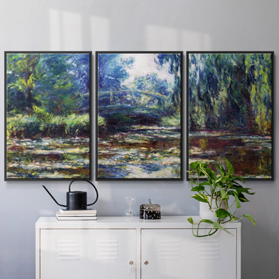Nymphéas dans le jardin de Monets, 3 pièces